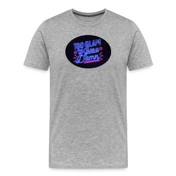 Déclaration Neon Glamour - T-shirt bio Premium Homme - gris chiné - Devant - Damien (186cm)