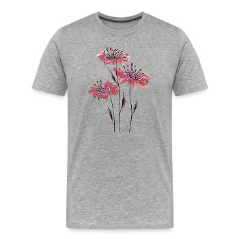 Blumen - T-shirt bio Premium Homme - gris chiné - Devant - Damien (186cm)