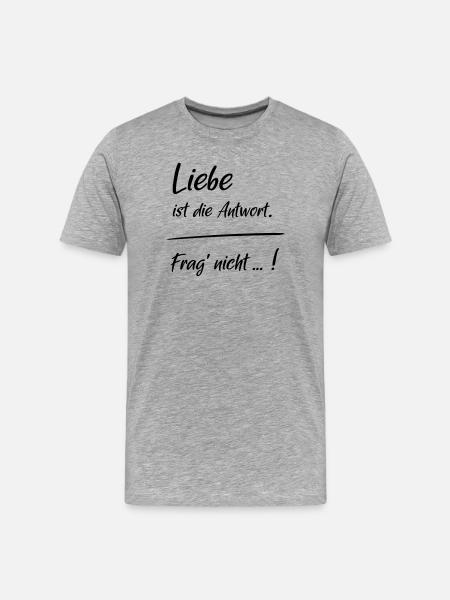 Love is the answer - Men's Premium Organic T-Shirt - heather grey