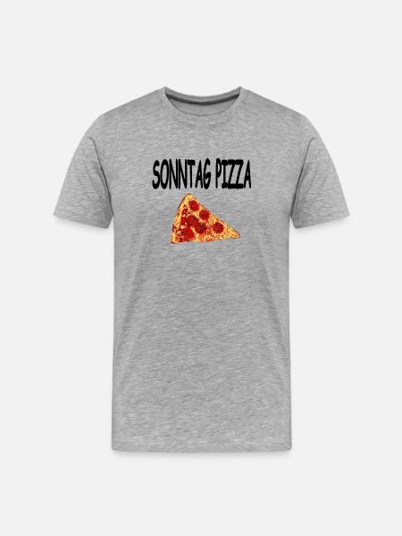 Pizza - T-shirt bio Premium Homme - gris chiné