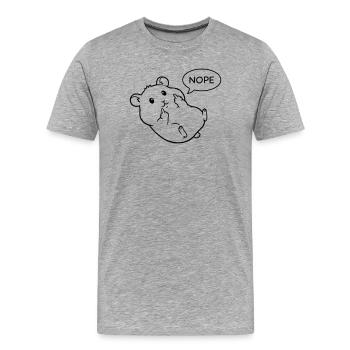 hamster paresseux hamster amant hamster propriétaire de hamster - T-shirt bio Premium Homme - gris chiné - Devant - Damien (186cm)