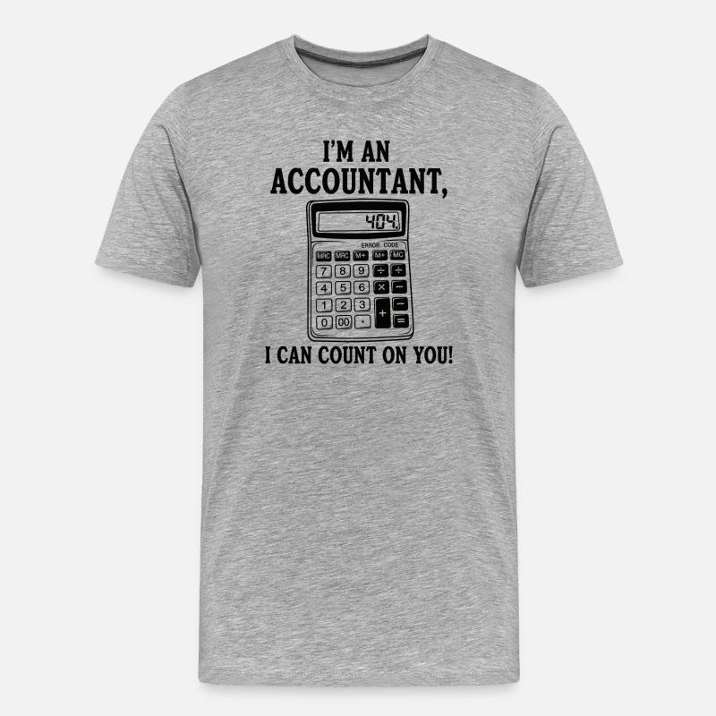 Graphique du comptable Comptez sur vous - T-shirt bio Premium Homme - gris chiné