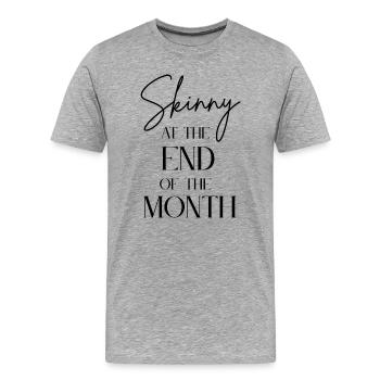 Skinny T-Shirt 3 - Men's Premium Organic T-Shirt - heather grey - Front - Damien (186cm)