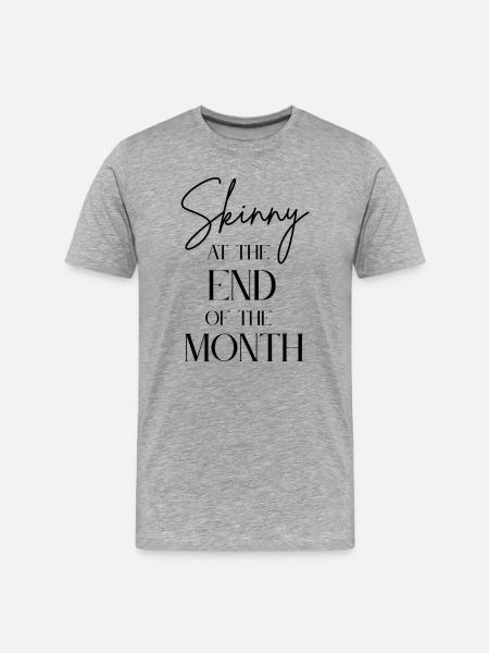 Skinny T-Shirt 3 - Men's Premium Organic T-Shirt - heather grey