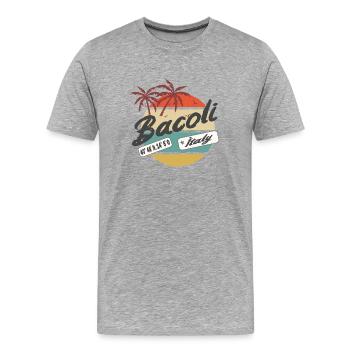 Bacoli millésimé - T-shirt bio Premium Homme - gris chiné - Devant - Damien (186cm)