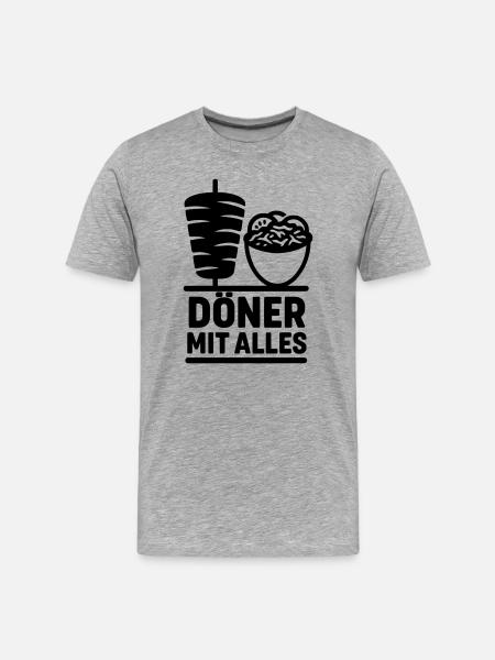 Kebab with everything - Men's Premium Organic T-Shirt - heather grey