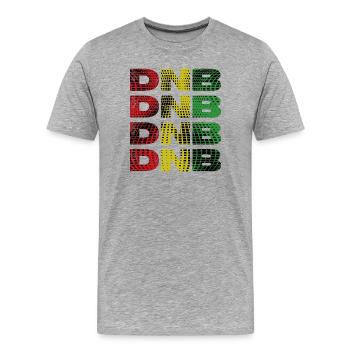 DNB Grid Rainbow Print - Men's Premium Organic T-Shirt - heather grey - Front - Damien (186cm)