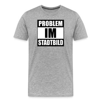 Problem in the cityscape - Men's Premium Organic T-Shirt - heather grey - Front - Damien (186cm)