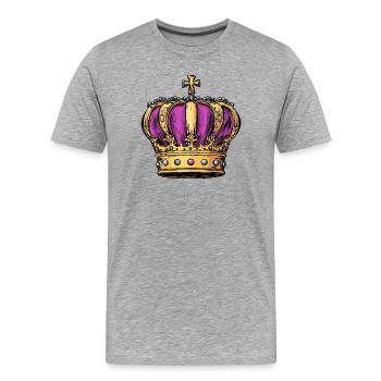 Couronne - T-shirt bio Premium Homme - gris chiné - Devant - Damien (186cm)