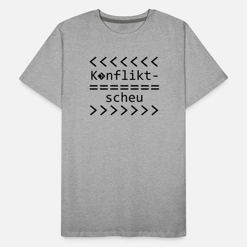 Konfliktscheu Git Nerd Shirt Männer Premium Bio T-Shirt
