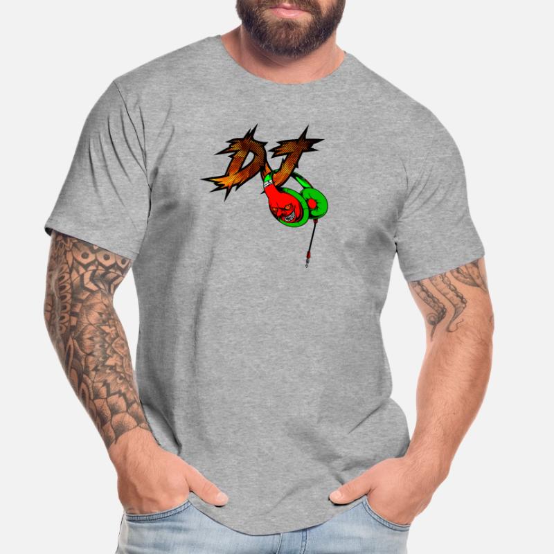 Neon Devil mit Kopfhörer DJ Männer Premium Bio T-Shirt