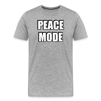 Mode Paix - T-shirt bio Premium Homme - gris chiné - Devant - Damien (186cm)