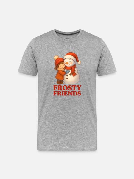 Frosty Friends Winter Warmth - Men's Premium Organic T-Shirt - heather grey