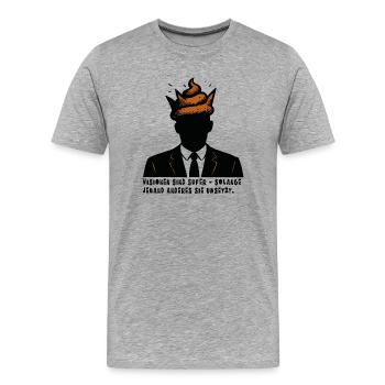 Les visions sont géniales ! - T-shirt bio Premium Homme - gris chiné - Devant - Damien (186cm)