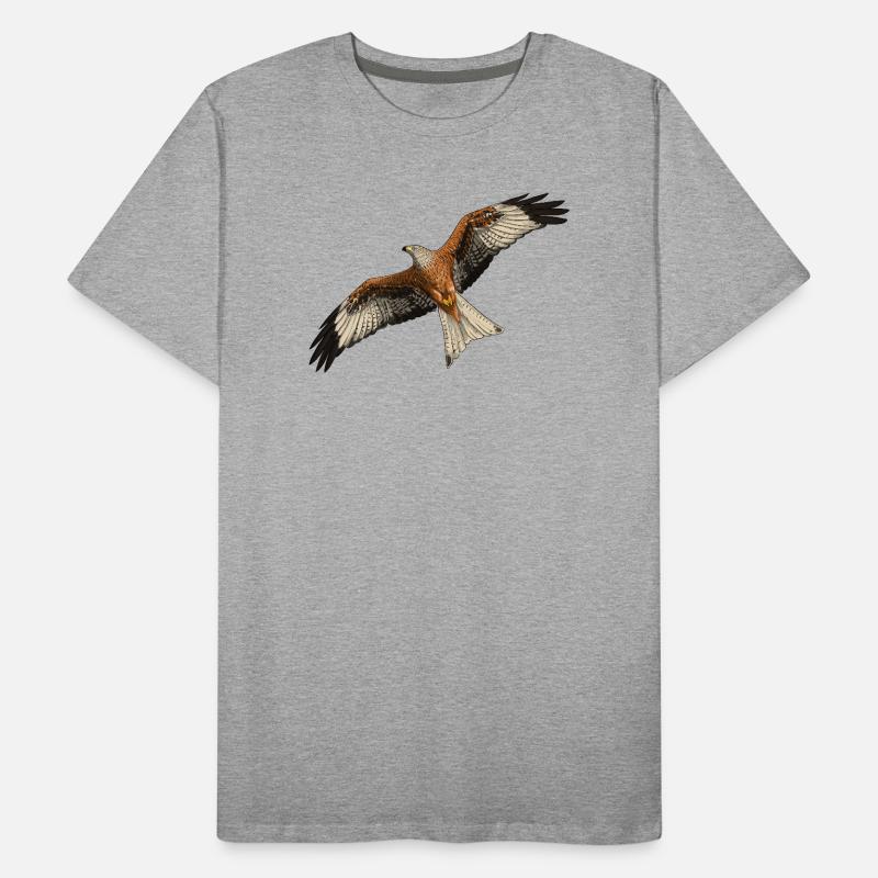 Red Kite in flight Men's Premium Organic T-Shirt