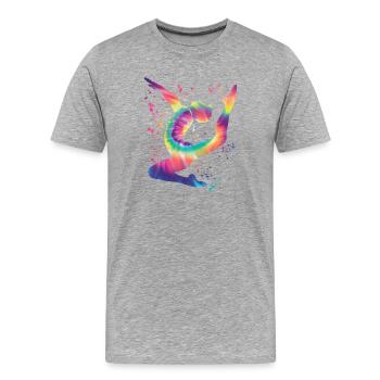 Turner Boden Kunstturnen - Männer Premium Bio T-Shirt - Grau meliert - Vorne - Damien (186cm)