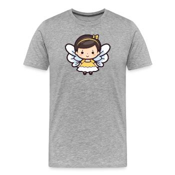 Fairy Cute Fairy Tale - Men's Premium Organic T-Shirt - heather grey - Front - Damien (186cm)