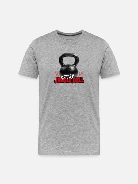 Jingle Bell - Kettlebell - Men's Premium Organic T-Shirt - heather grey