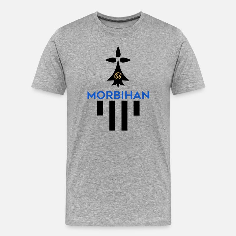 Logo des Morbihan 56 - Männer Premium Bio T-Shirt - Grau meliert