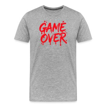 Spielende - Männer Premium Bio T-Shirt - Grau meliert - Vorne - Damien (186cm)