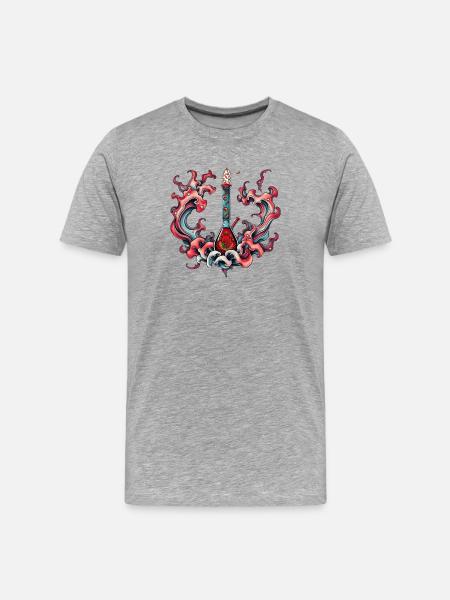 Psychedelic Bottle Flame - Men's Premium Organic T-Shirt - heather grey