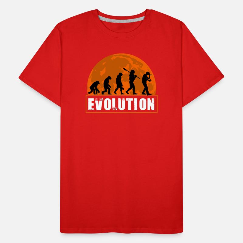 Funny Human Evolution Rapper Men's Premium Organic T-Shirt