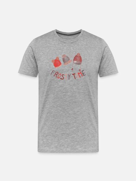 Frosty time - cozy winter vibes - Men's Premium Organic T-Shirt - heather grey