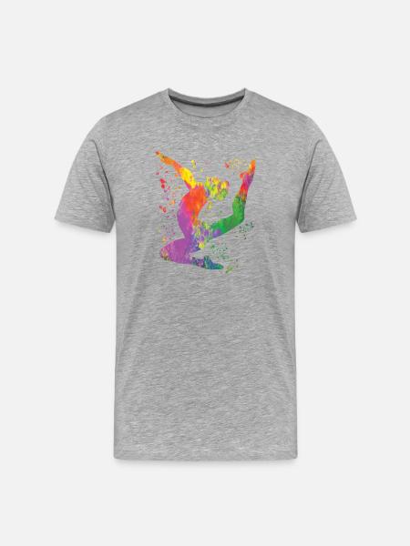 Turner Boden Kunstturnen - Männer Premium Bio T-Shirt - Grau meliert