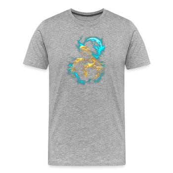 Bearded Dragon Trio - Men's Premium Organic T-Shirt - heather grey - Front - Damien (186cm)