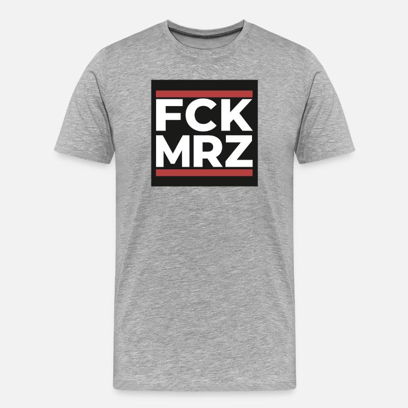 FCK Mar – Déclaration antifasciste Shi - T-shirt bio Premium Homme - gris chiné