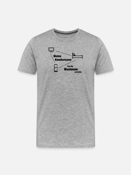 Komfortzone - Männer Premium Bio T-Shirt - Grau meliert