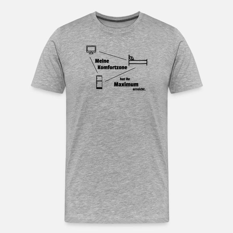 Komfortzone - Männer Premium Bio T-Shirt - Grau meliert