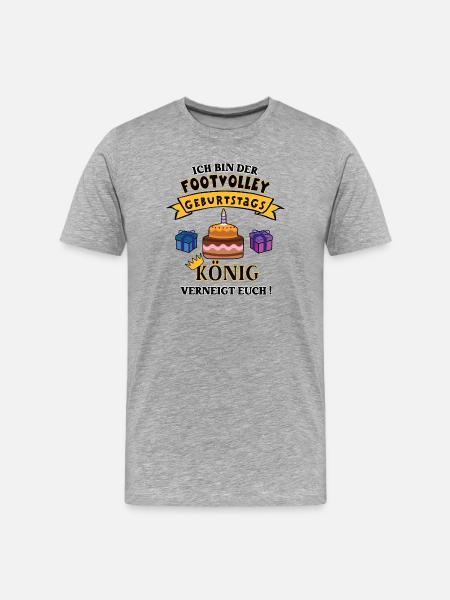 Footvolleyer Birthday Footvolley Player Player - Men's Premium Organic T-Shirt - heather grey