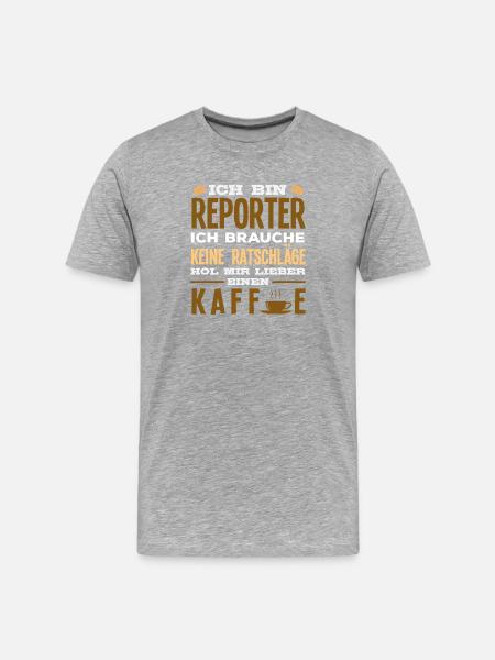 Investigative Reporter Journalist Advice - Men's Premium Organic T-Shirt - heather grey