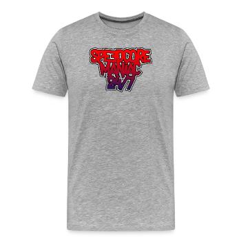 Speedcore Maniac 247 - T-shirt bio Premium Homme - gris chiné - Devant - Damien (186cm)