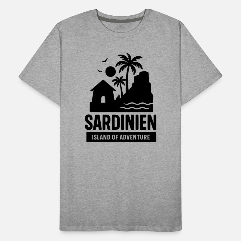 Points de repère de la Sardaigne T-shirt bio Premium Homme