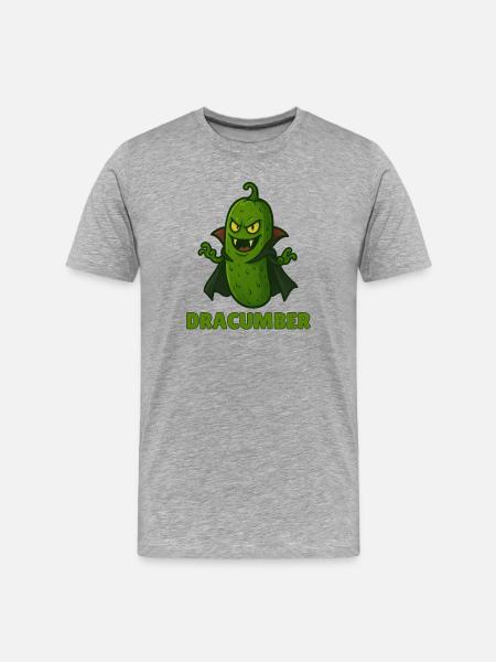 Funny Vegetable Monster – Halloween Fun - Men's Premium Organic T-Shirt - heather grey