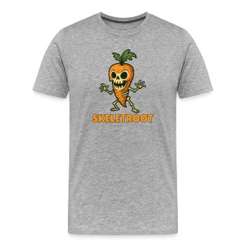 Monstre végétal drôle – Halloween Fun - T-shirt bio Premium Homme - gris chiné - Devant - Damien (186cm)