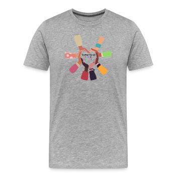 TÖCHTER FÜR EIN BUNTES STADTBILD - Männer Premium Bio T-Shirt - Grau meliert - Vorne - Damien (186cm)