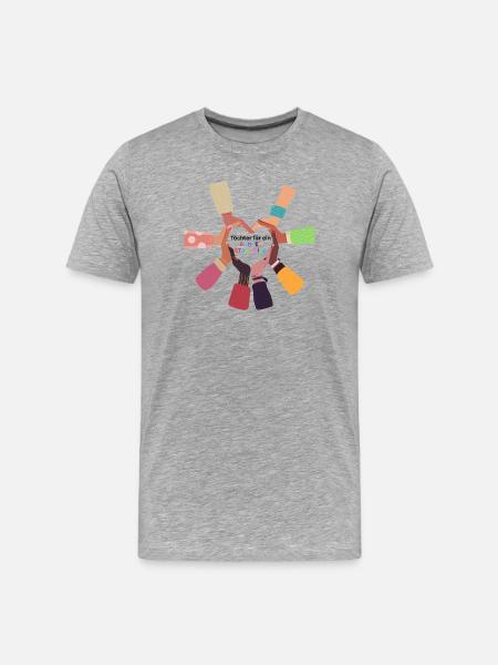 TÖCHTER FÜR EIN BUNTES STADTBILD - Männer Premium Bio T-Shirt - Grau meliert