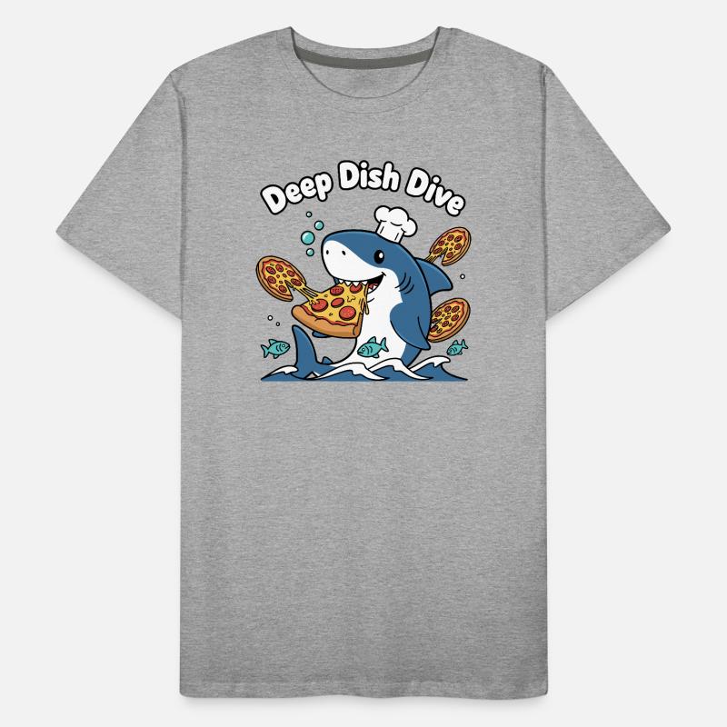 Deep Dish Dive Shark Chef Men's Premium Organic T-Shirt