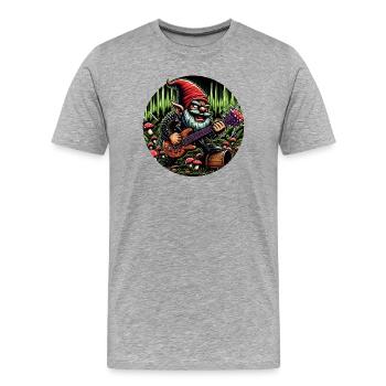 Rock leprechaun - Men's Premium Organic T-Shirt - heather grey - Front - Damien (186cm)