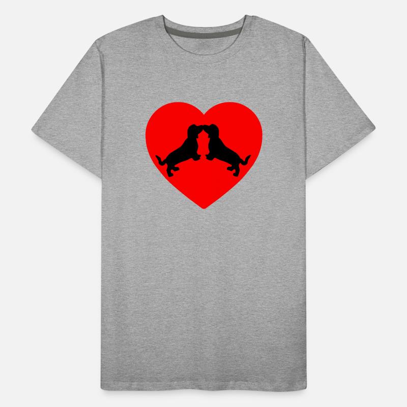 Dackel Männer Premium Bio T-Shirt