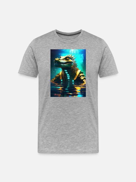 Sobek – Wächter des Nils - Men's Premium Organic T-Shirt - heather grey