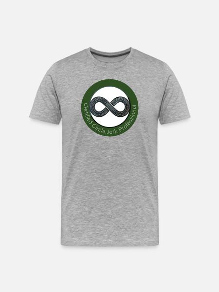 Green Circle Jerk Professional - Men's Premium Organic T-Shirt - heather grey