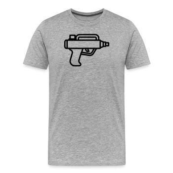 pistolet à eau - T-shirt bio Premium Homme - gris chiné - Devant - Damien (186cm)