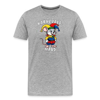 CARNIVAL MOUSE - Men's Premium Organic T-Shirt - heather grey - Front - Damien (186cm)