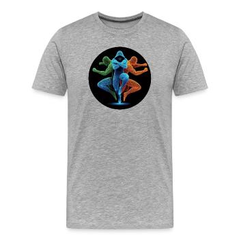 Bunte Dreifaltigkeit - Männer Premium Bio T-Shirt - Grau meliert - Vorne - Damien (186cm)