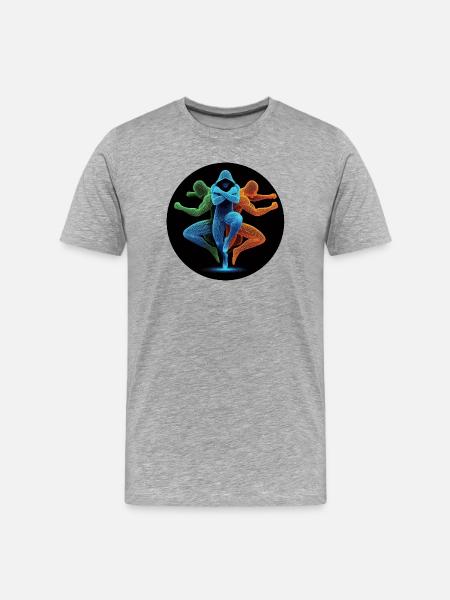 Bunte Dreifaltigkeit - Männer Premium Bio T-Shirt - Grau meliert