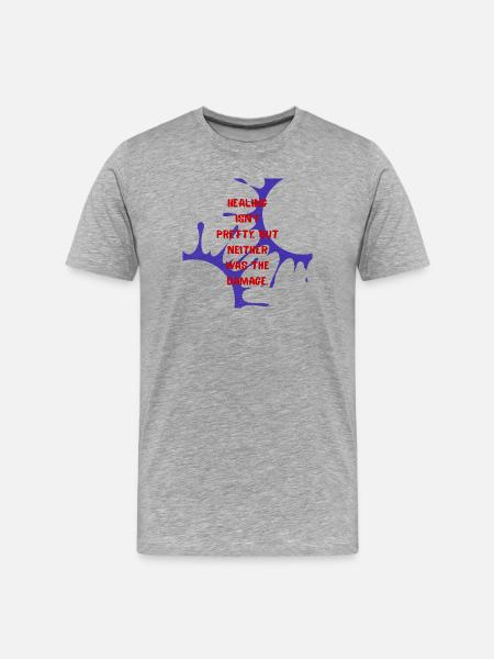 Healing design - Men's Premium Organic T-Shirt - heather grey